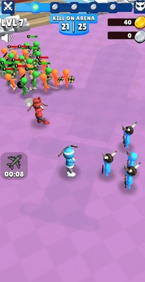 火柴人军队冲突多人对战画面