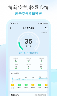 祥云天气预报功能截图