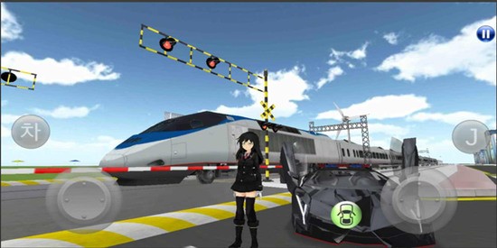 3d教室驾驶特斯拉车型模拟画面